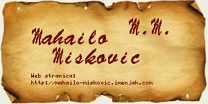 Mahailo Mišković vizit kartica